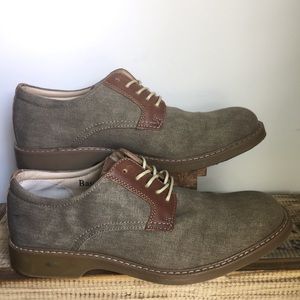 Bass leather canvas beige riverside mens oxford